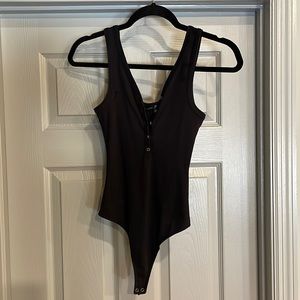 Abercrombie and Fitch / Sz XS / Black, sleeveless, Henley bodysuit
